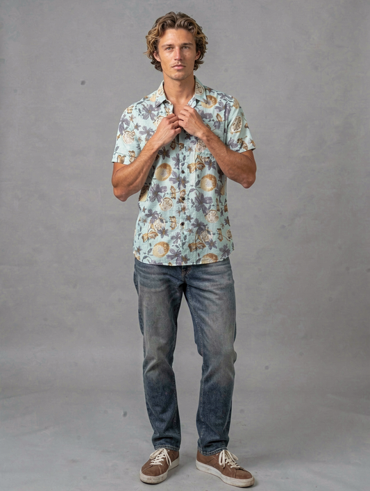 Camisa Cool Dario TRANKILO | Camisa floral original de rayón