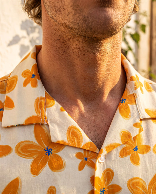 Camisa Funny Flor Balinesa TRANKILO | Camisa hawaiana original estampada