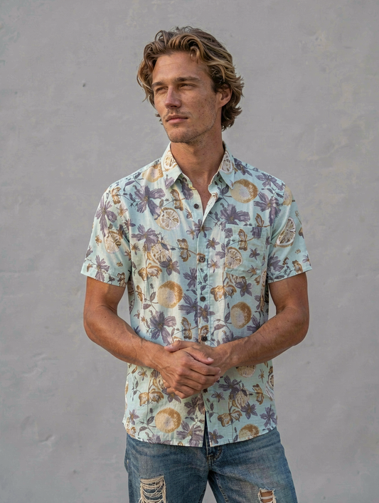 Camisa Cool Dario TRANKILO | Camisa floral original de rayón