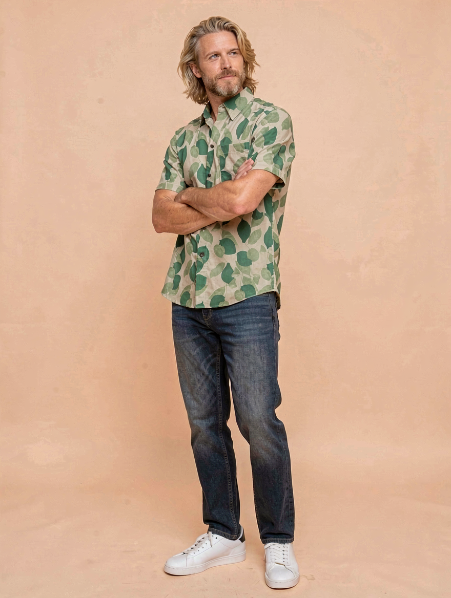 Camisa Cool Luciano TRANKILO | Camisa floral original de rayón