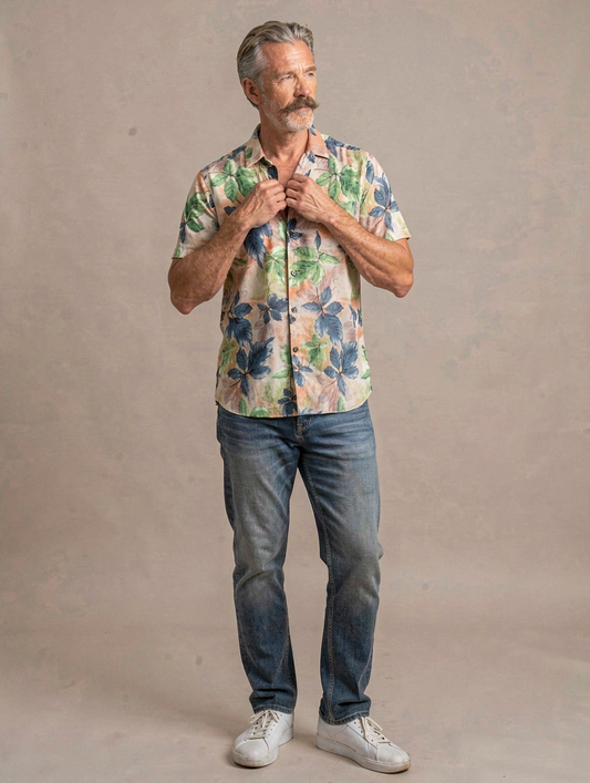 Camisa Cool Romeo TRANKILO | Camisa floral original de rayón