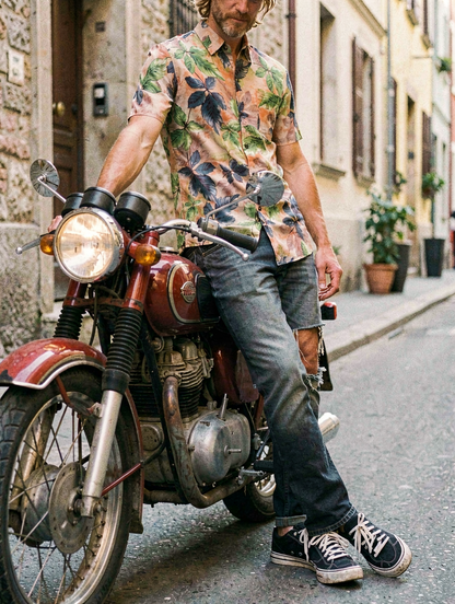 Camisa Cool Romeo TRANKILO | Camisa floral original de rayón