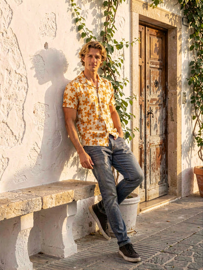 Camisa Funny Flor Balinesa TRANKILO | Camisa hawaiana original estampada