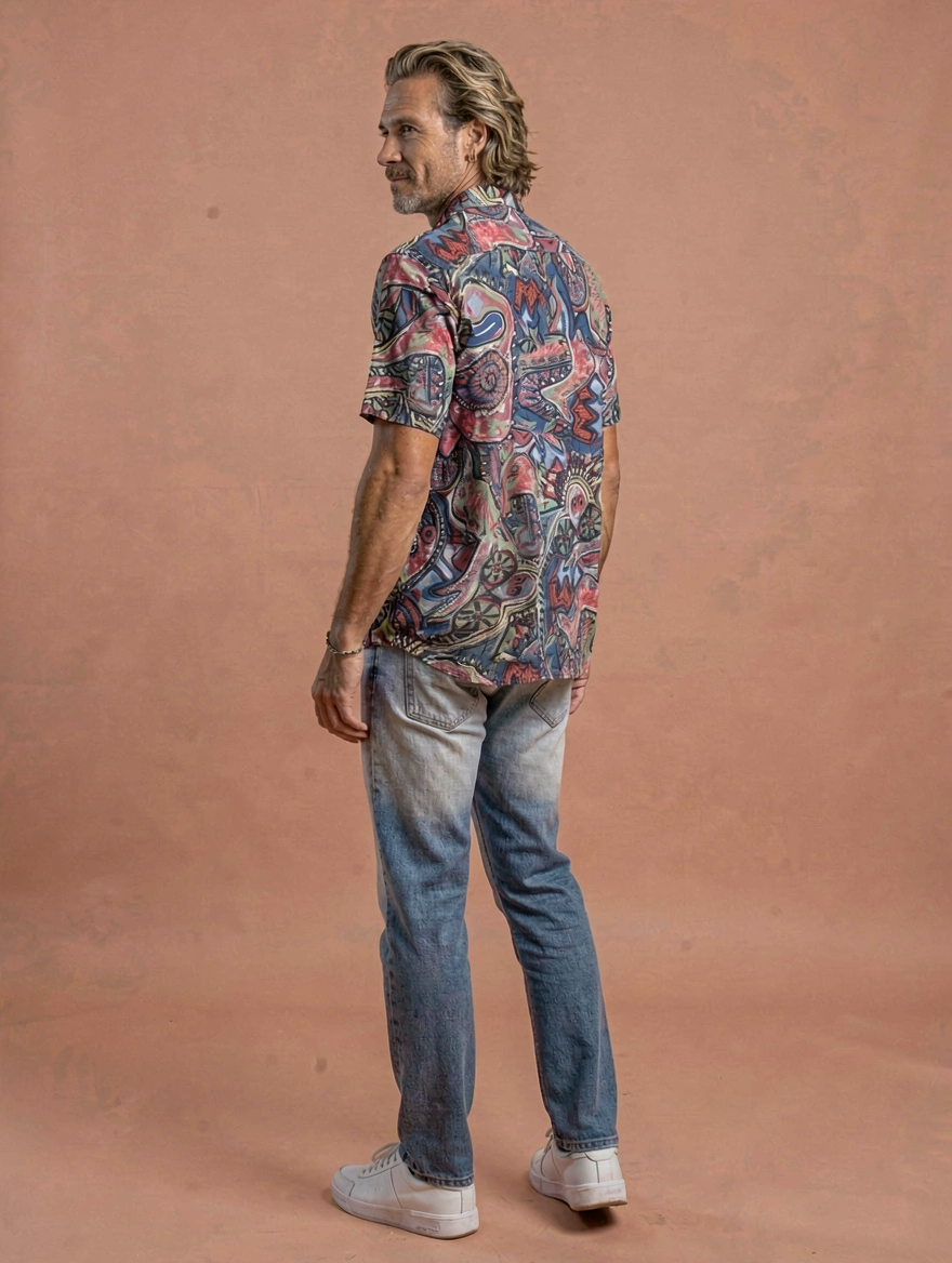Camisa Retro Arte TRANKILO | Camisa original estampada artística