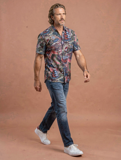 Camisa Retro Arte TRANKILO | Camisa original estampada artística