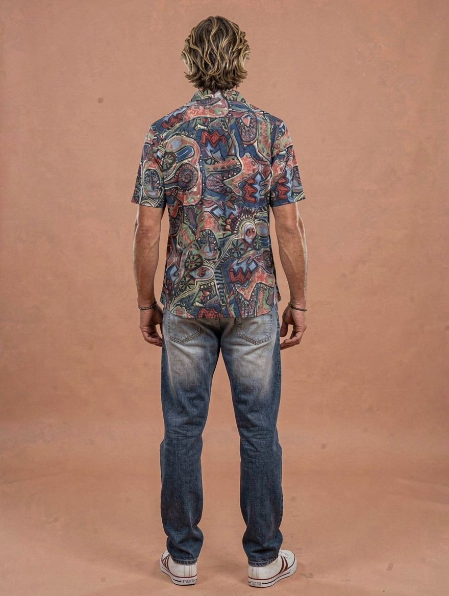 Camisa Retro Arte TRANKILO | Camisa original estampada artística