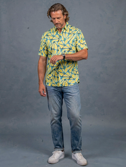 Camisa Retro Limones TRANKILO | Camisa original estampada cítrica 