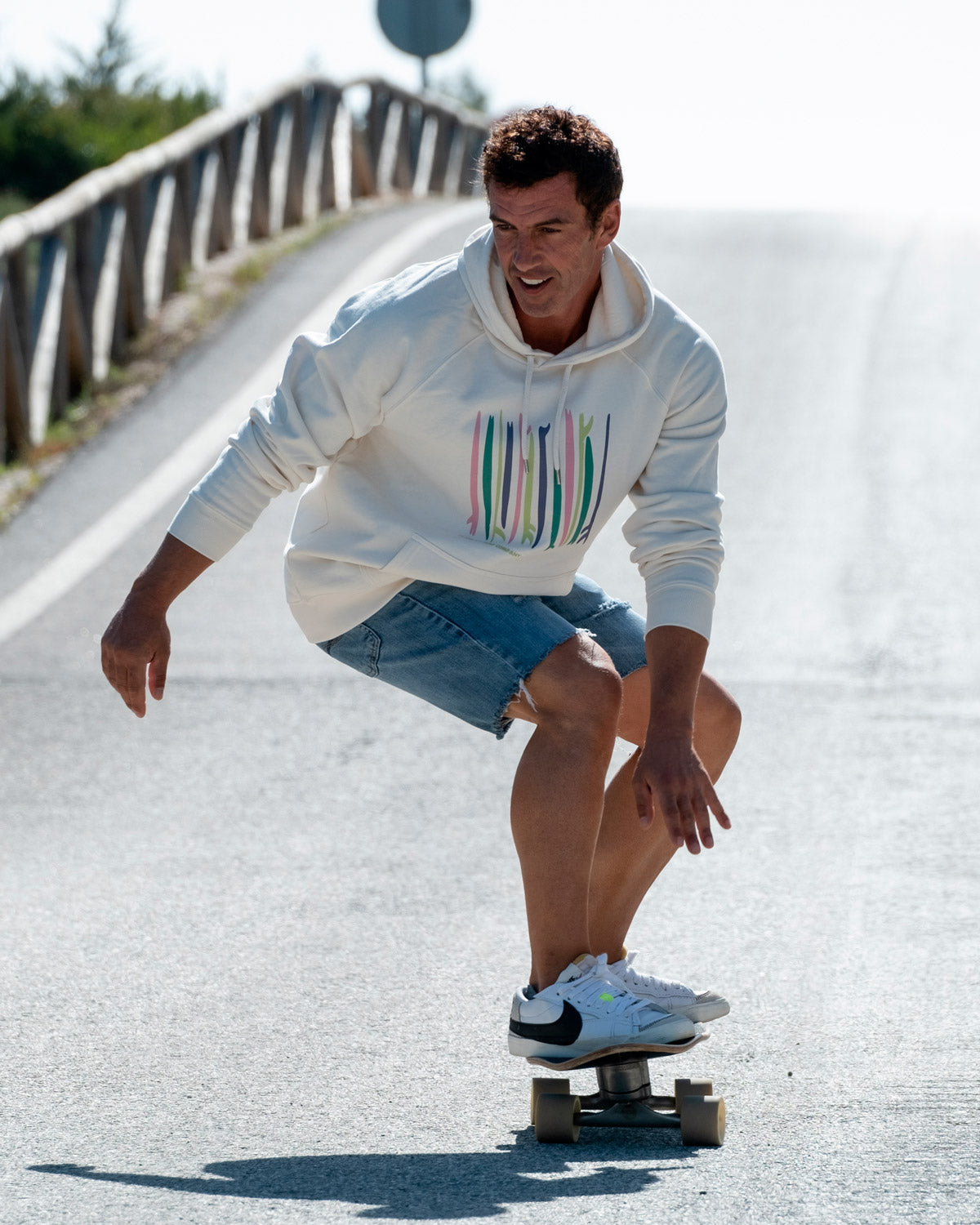 Sudadera Capucha Tablas Blanca