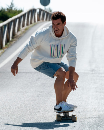Sudadera Capucha Tablas Blanca