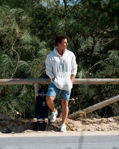 Sudadera Capucha Tablas Blanca