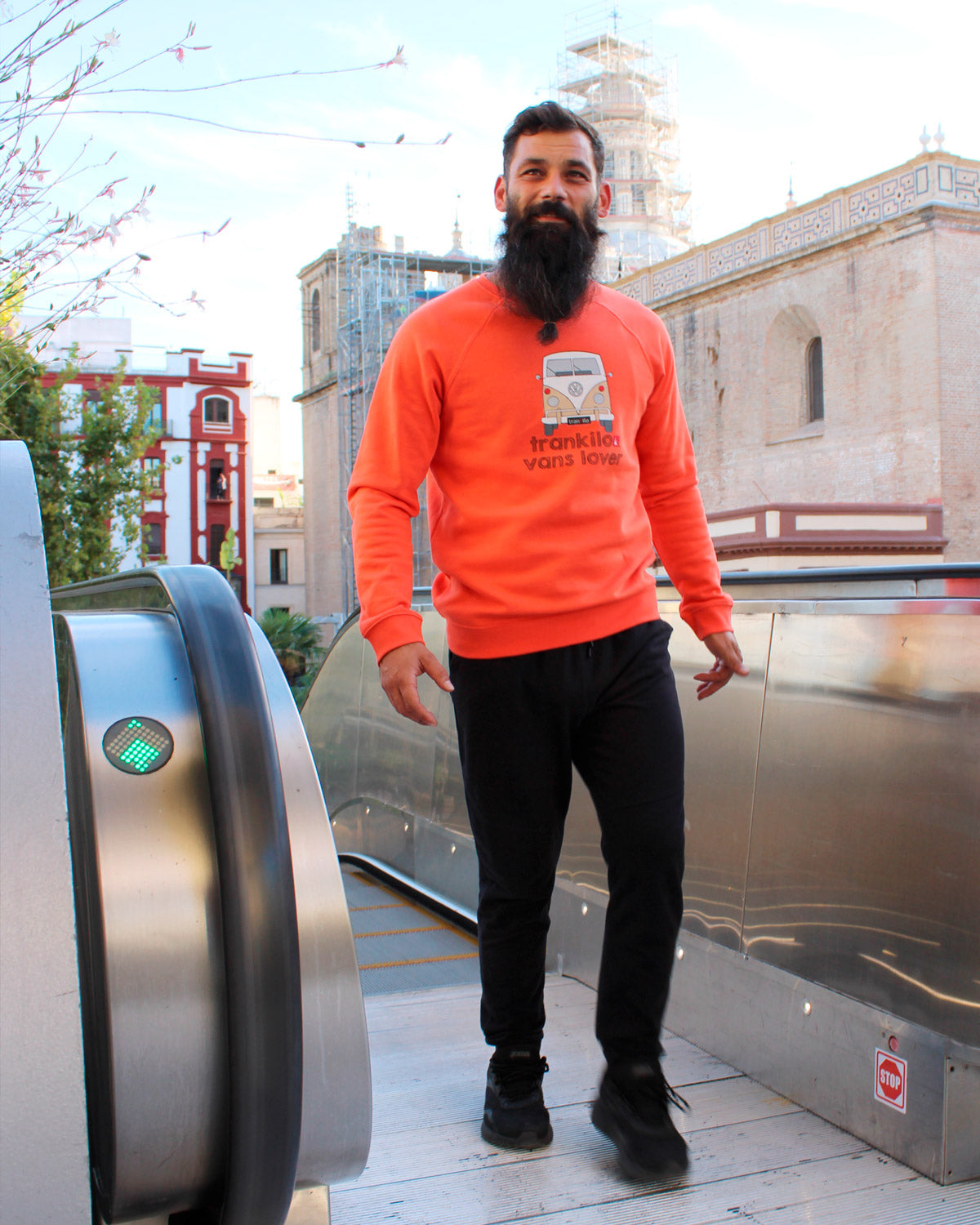 Sudadera Open Furgo 2 Melocotón