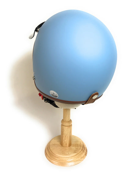 Casco de Moto o Coche retro color Azul Cielo