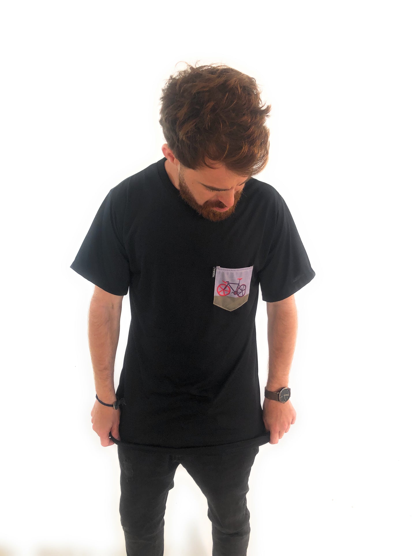 Camiseta Trankilo Pocket Hipster Negro