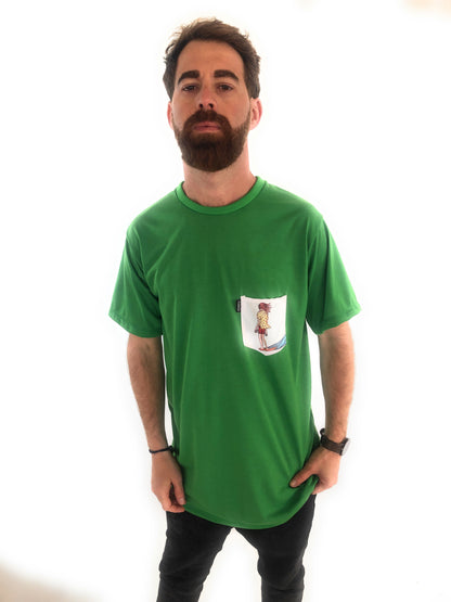 Camiseta Trankilo Pocket Surf Verde