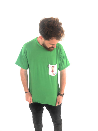 Camiseta Trankilo Pocket Surf Verde
