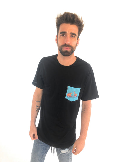 Camiseta Trankilo Pocket Hipster Negra