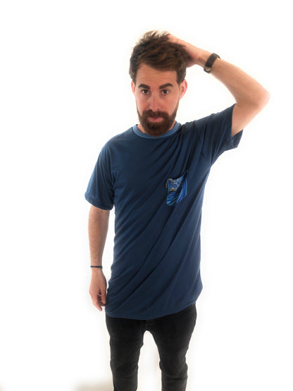 Camiseta Trankilo Pocket Surf Azul