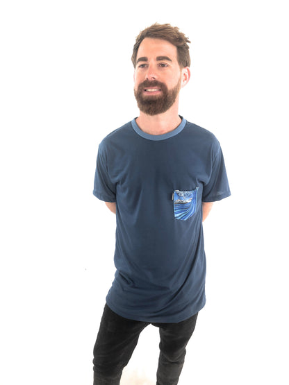 Camiseta Trankilo Pocket Surf Azul
