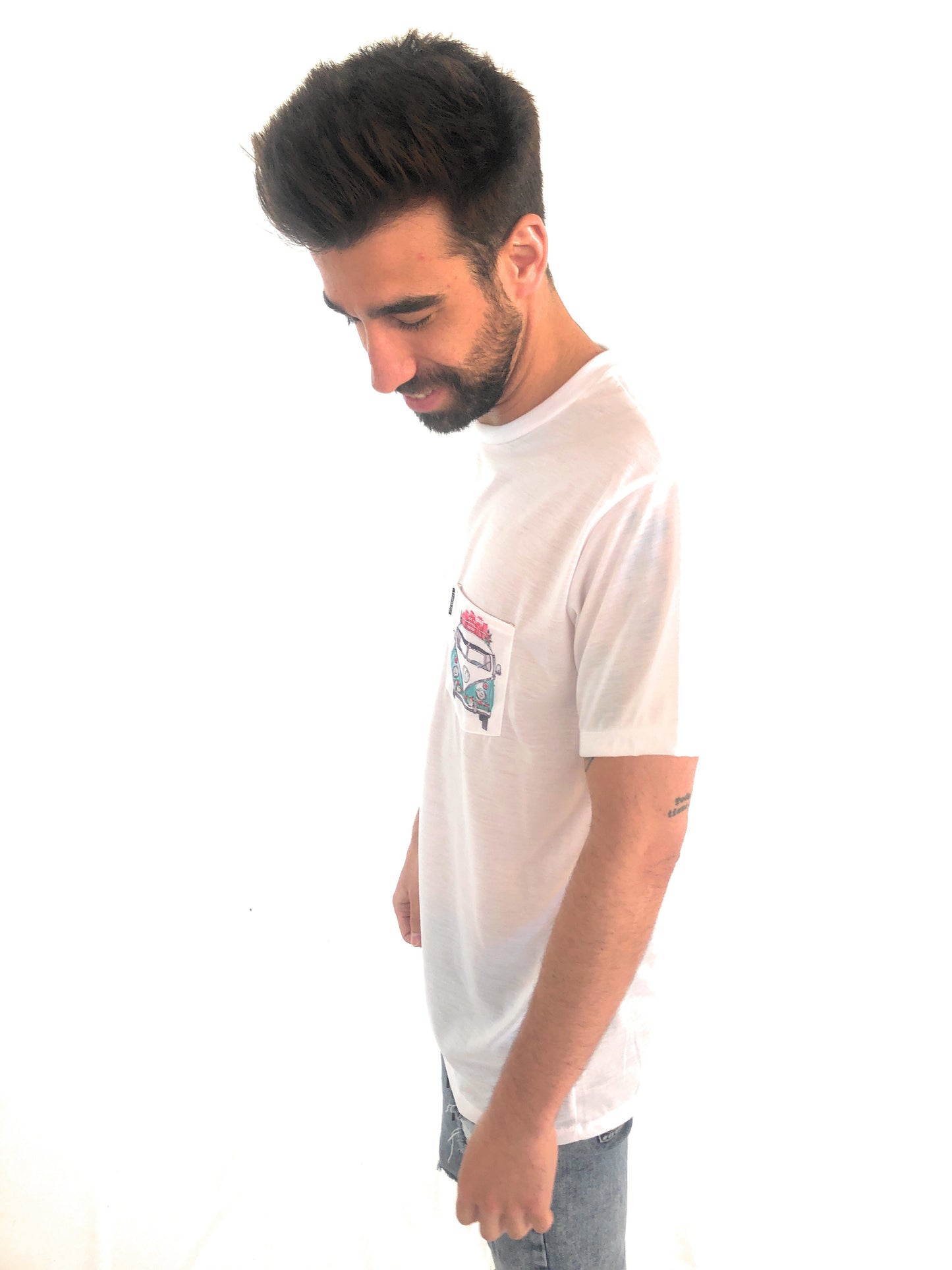 Camiseta Trankilo Pocket Surf White