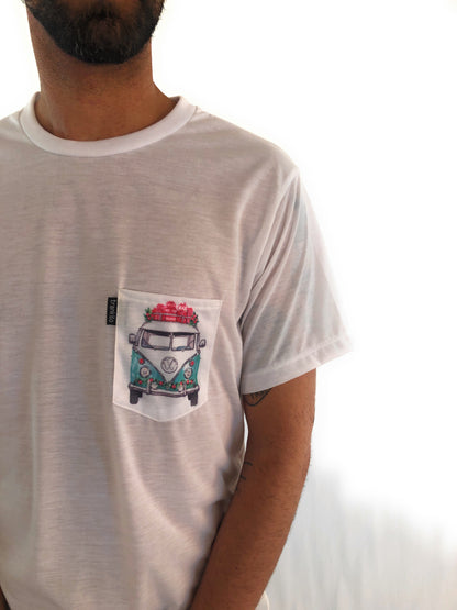 Camiseta Trankilo Pocket Surf White